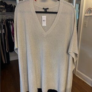#5: Ann Taylor Metallic Knit Top/ poncho. Fits XL - 2X!